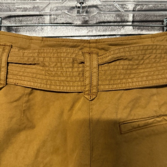 Sezane ROME NEW SHORTS Caramel brown paperbag belted waist - Picture 9 of 12